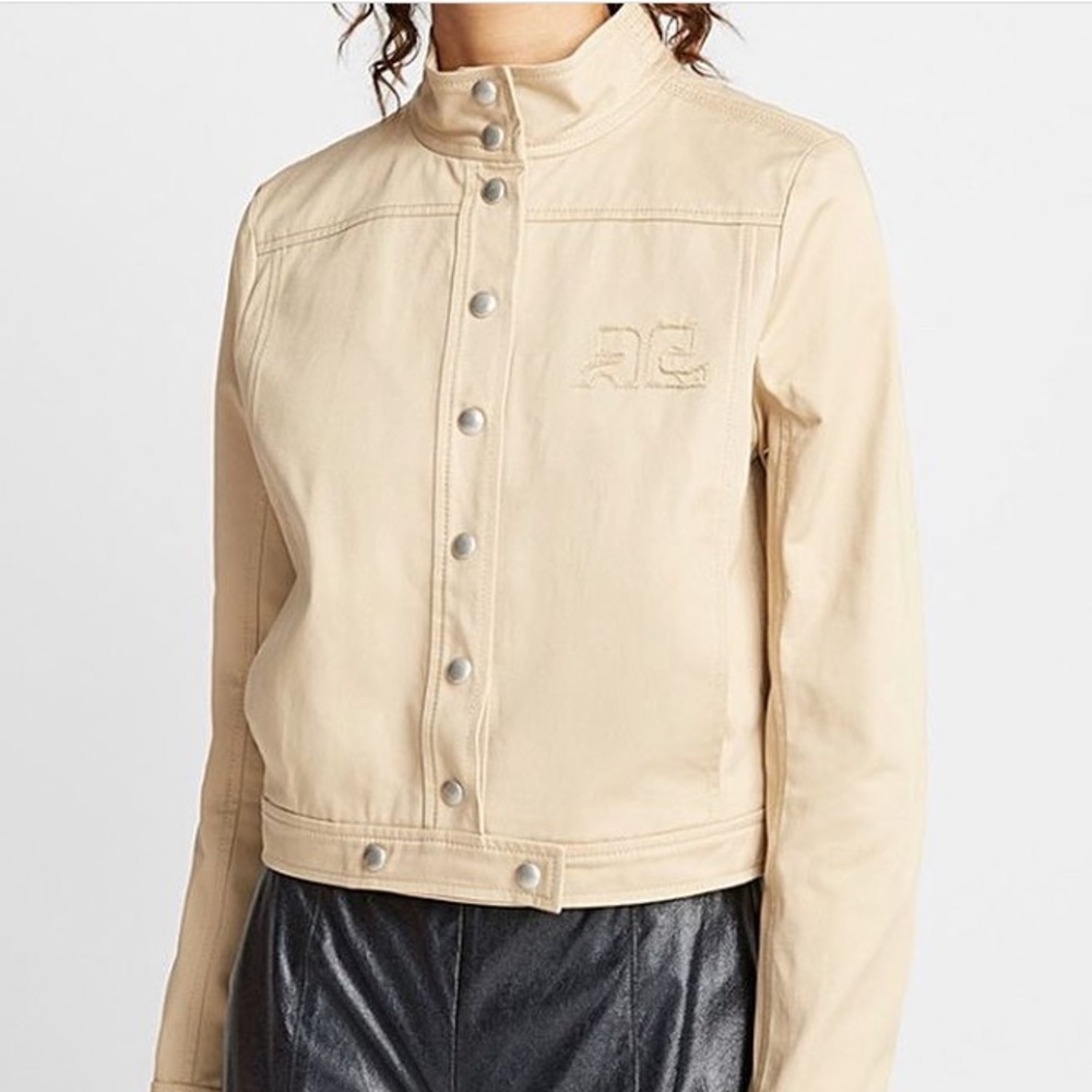 COURRÈGES PARIS•SZ 38•CHEST LOGO-PRINT JACKET•